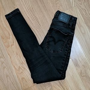 Levi's black mile high super skinny jeans size 24